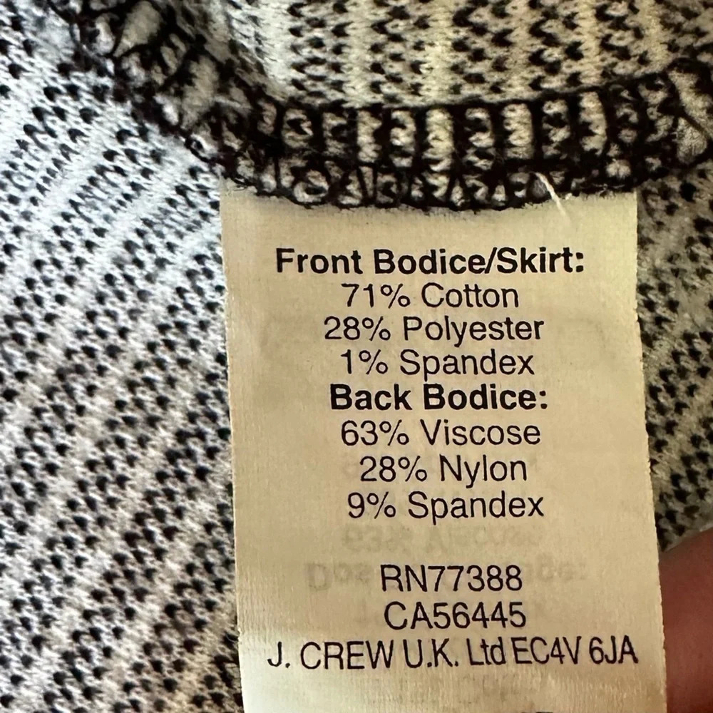 MADEWELL Afternoon Dress Diamond Jacquard Tribal Black White Sleeveless Sz Small - Picture 13 of 14